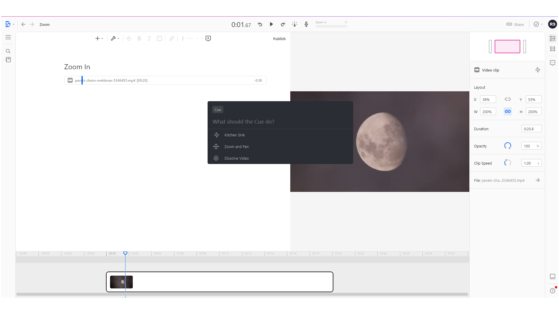 How to Zoom in on a Video Using Descript Descript